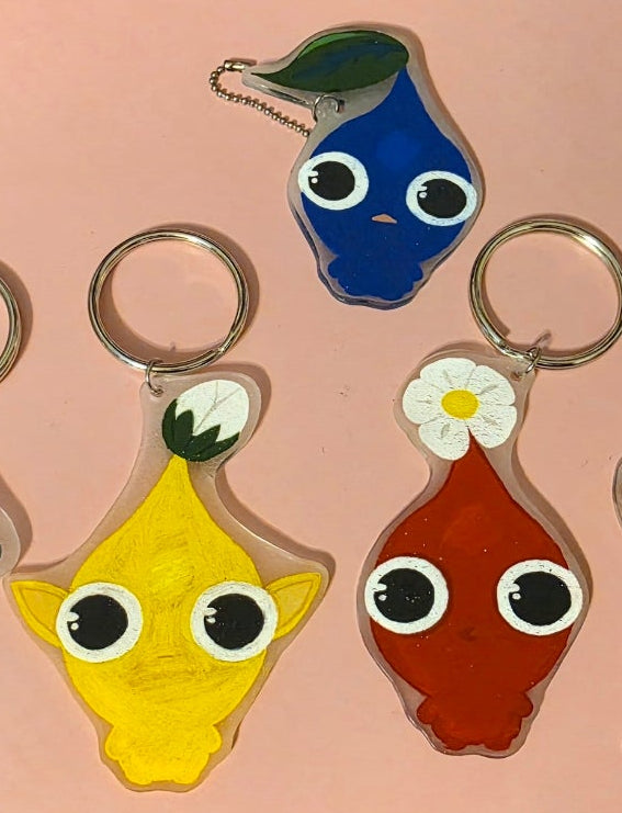 Pikmin Plastic Keychains 🌱