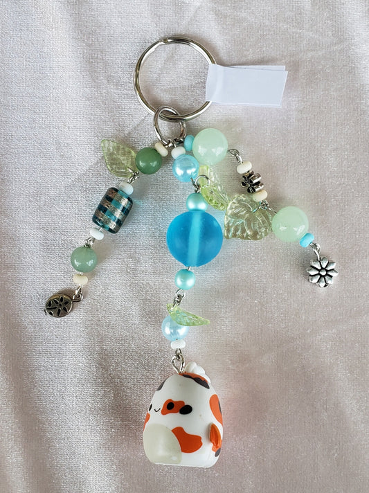 Koi fish squishmallow keychain💙