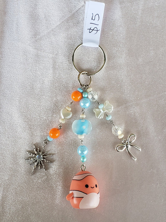 Clown Fish squishmallow keychain
