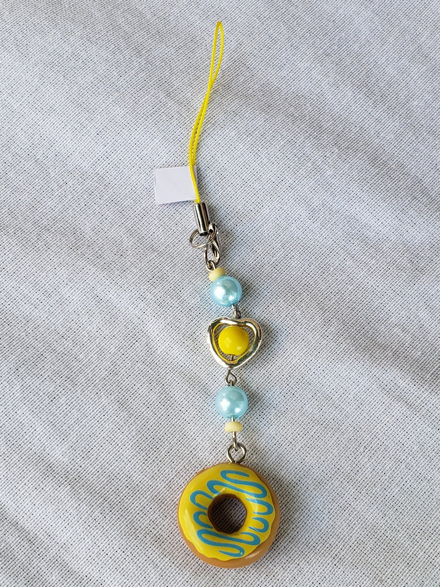 Yellow doughnut phone charm 💛