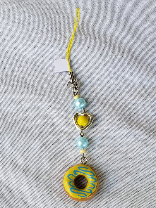 Yellow doughnut phone charm 💛