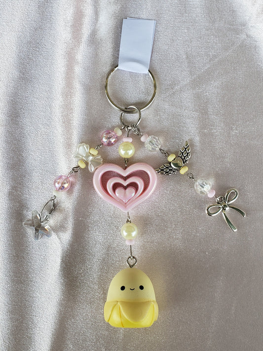 Banana squishmallow keychain💗🍌